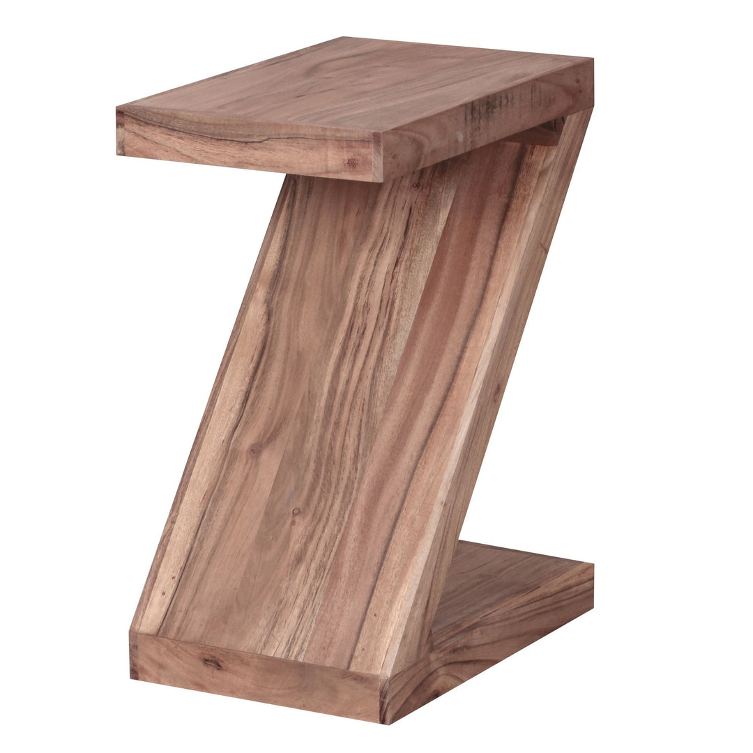 Beistelltisch &quot;Z&quot; Cube_ Akazie/Sheesham_ Z-Form_ 44x59x30 cm_ handgefertigt_ vielseitig nutzbar - KADIMA DESIGN_Farbe_ Beige_ Größe_ 44x30x59 cm_