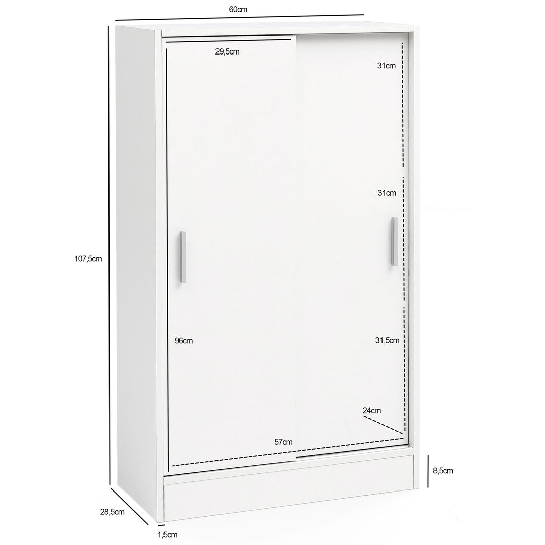 Aktenschrank aus Holz_ modern_ wasserabweisend_ kratzfest_ 60x107_5x28_5 cm - KADIMA DESIGN_Größe_ 60x29x108 cm_