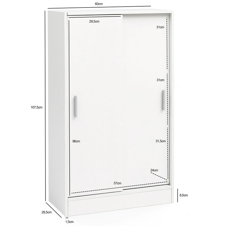 Aktenschrank aus Holz_ modern_ wasserabweisend_ kratzfest_ 60x107_5x28_5 cm - KADIMA DESIGN_Größe_ 60x29x108 cm_