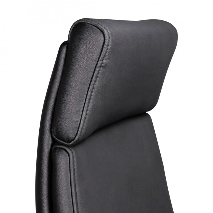 Echtleder Bürostuhl &amp;quot;Baden&amp;quot;_ Ergonomisches Design_ Echtleder_ verstellbare Armlehnen_ Aluminium-Fußkreuz_ 120 kg Belastbarkeit - KADIMA DESIGN_Größe_ 75x68x118 cm_