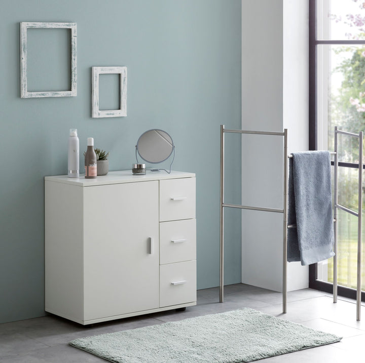 Badezimmerschrank_ zeitloses Design_ großer Stauraum_ matt weiß_ 60x65_5x33 cm - KADIMA DESIGN_Größe_ 60x33x66 cm_