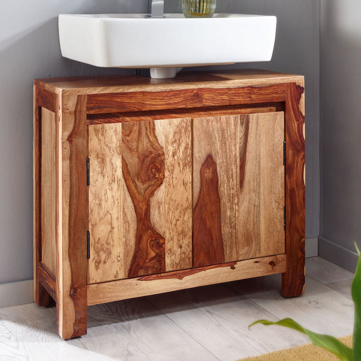 KADIMA DESIGN Sahara Badunterschrank aus Sheesham Holz - Natürliches Design für stilvolles Badezimmer_Braun_#sku_BARWL6.650#