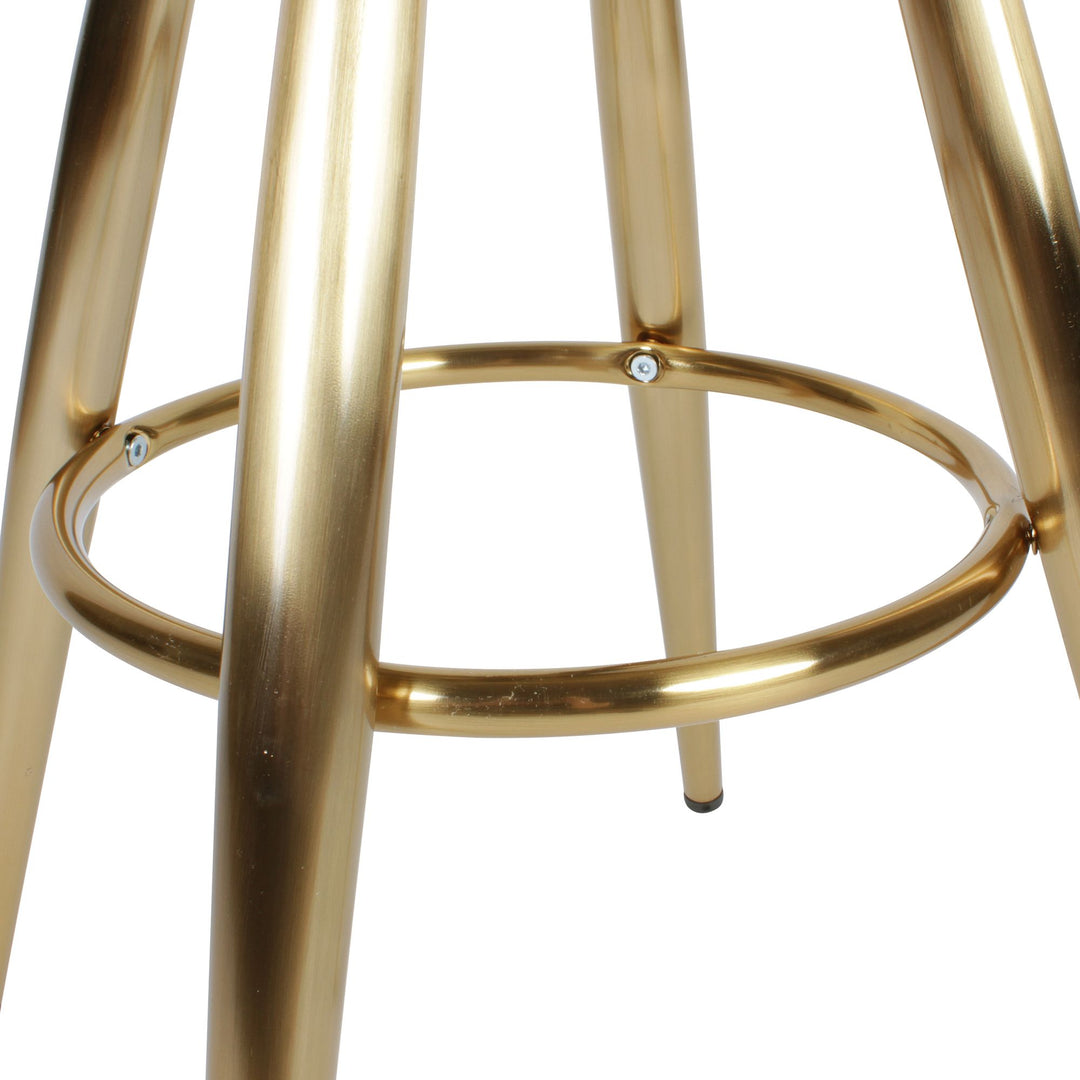 Industrie Barhocker TIBER_ Höhenverstellbar_ drehbar_ goldfarben_ Eisenmaterial_ Kunststoffkappen_ 72-80 cm - KADIMA DESIGN_Farbe_ Gold_ Größe_ 53x53x80 cm_