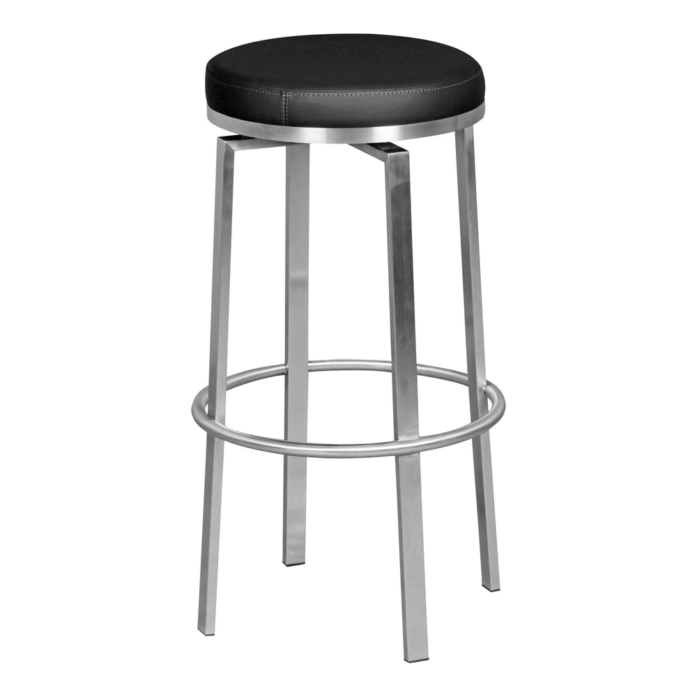 Barhocker Modern - Drehbar_ Gepolsterte Sitzfläche_ Edelstahlgestell_ 76 cm Höhe_ KADIMA DESIGN_Größe_ 42x42x76 cm_