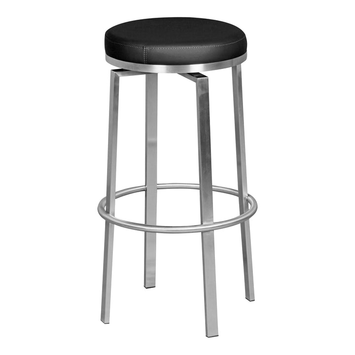 Barhocker Modern - Drehbar_ Gepolsterte Sitzfläche_ Edelstahlgestell_ 76 cm Höhe_ KADIMA DESIGN_Größe_ 42x42x76 cm_
