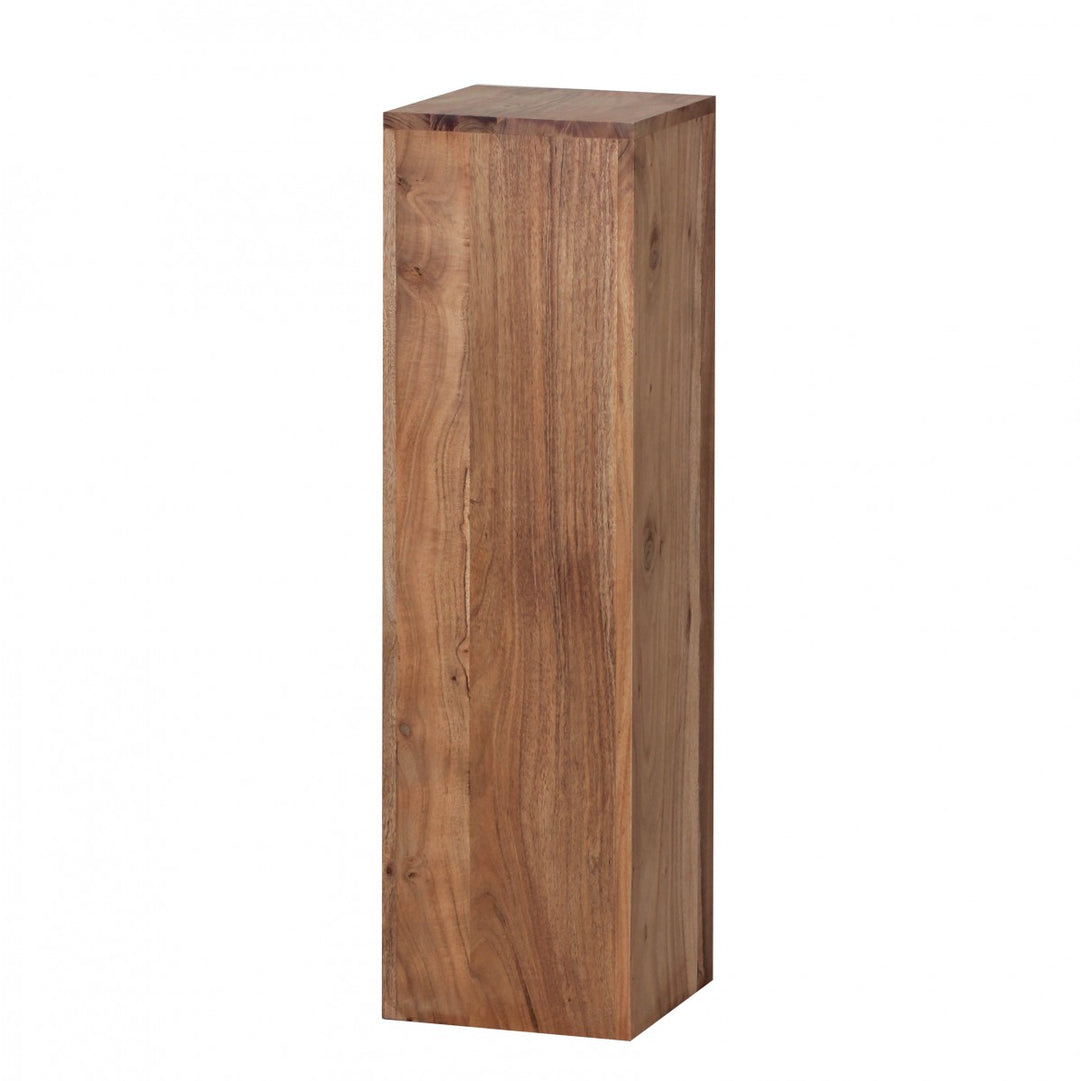 Beistelltisch-Sets Massivholz_ 3-teilig_ einzigartige Maserung_ ineinander verstaubar - KADIMA DESIGN_Farbe_ Beige_ Größe_ 24x24x85 cm_