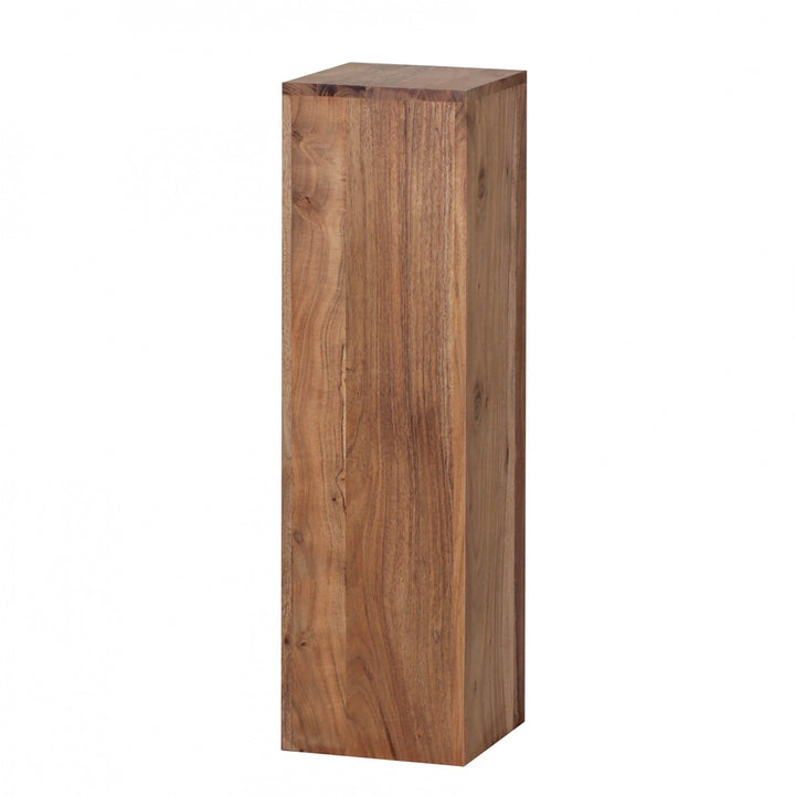 Beistelltisch-Sets Massivholz_ 3-teilig_ einzigartige Maserung_ ineinander verstaubar - KADIMA DESIGN_Farbe_ Beige_ Größe_ 24x24x85 cm_