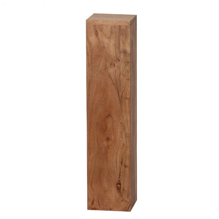 Beistelltisch-Sets Massivholz_ 3-teilig_ einzigartige Maserung_ ineinander verstaubar - KADIMA DESIGN_Farbe_ Beige_ Größe_ 24x24x85 cm_