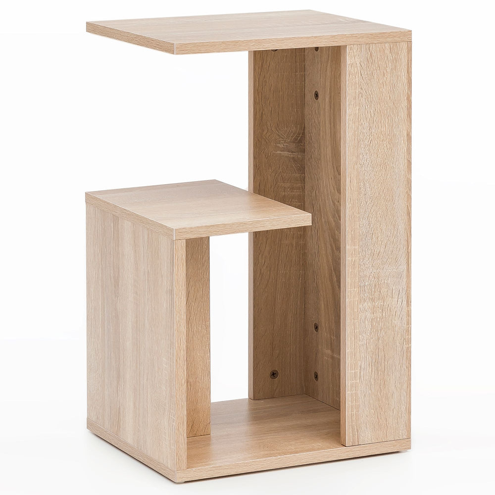 Beistelltisch BRENTA Holz_ 3 Ablagen_ 35x61x30 cm_ Melaminharzbeschichtung - KADIMA DESIGN_Farbe_ Beige_ Größe_ 35x30x61 cm_