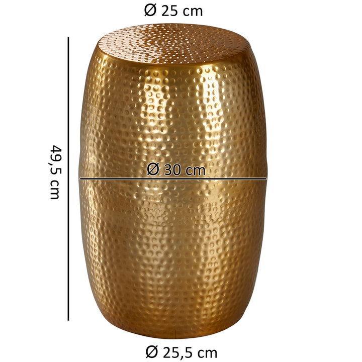 Beistelltisch ENNS_ Orientalisch_ Aluminium_ 30 cm Breite_ goldfarbenes Finish - KADIMA DESIGN_Farbe_ Gold_ Größe_ 30x30x49 cm_