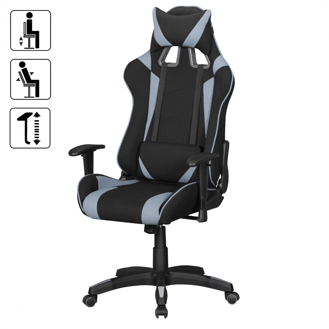 KADIMA DESIGN Gamerstuhl Ascona - Gaming Stuhl im Racing Design mit individueller Anpassung und höchstem Komfort_Grau_#sku_BARSPM1.348#