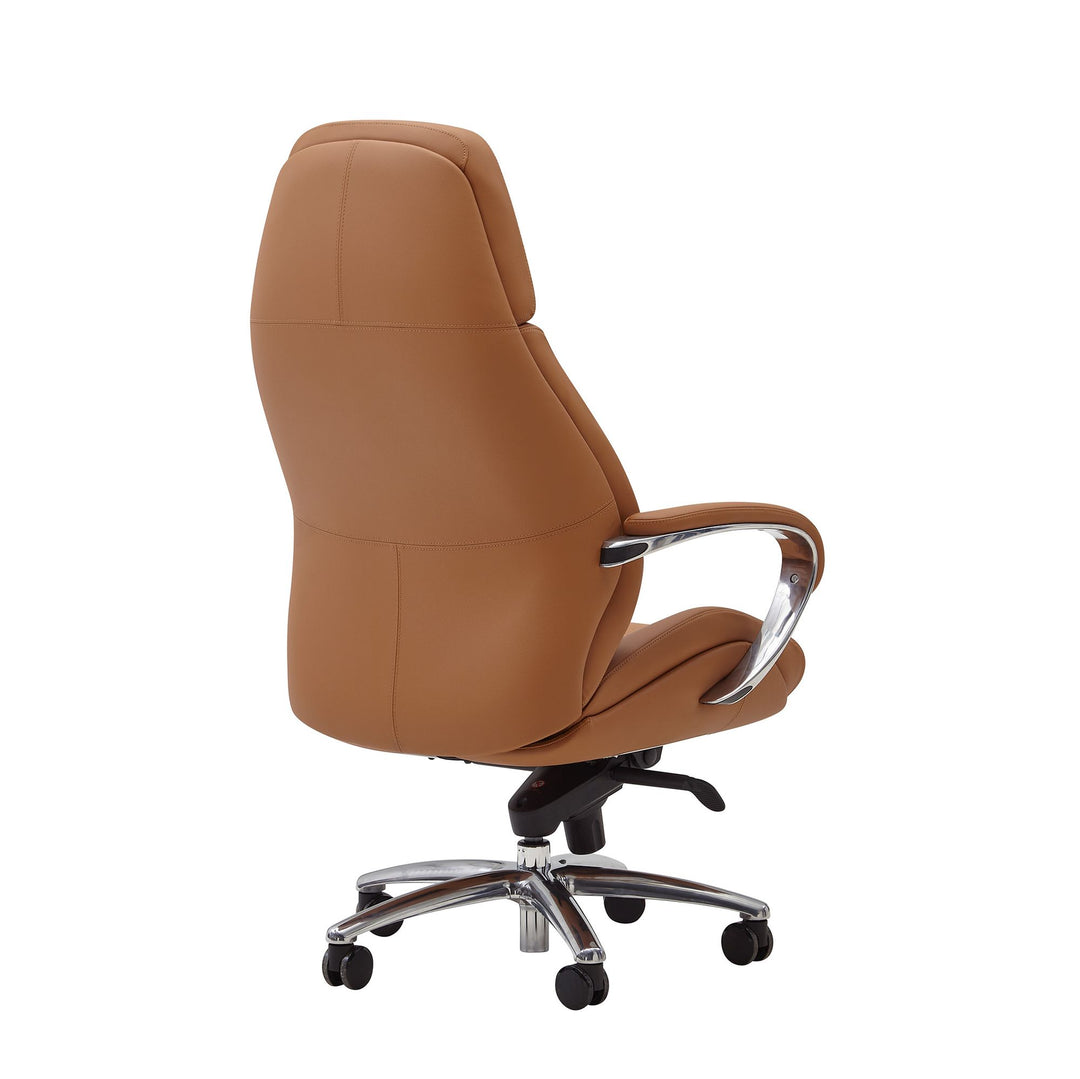 Chefsessel MIRON aus Leder_ Multiblockwippmechanik_ bis 120 kg_ in 3 Farben verfügbar - KADIMA DESIGN_Farbe_ Beige_ Größe_ 67x67x137 cm_