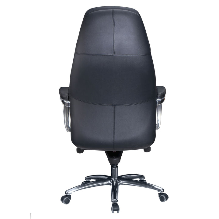 Chefsessel MIRON aus Leder_ Multiblockwippmechanik_ bis 120 kg_ in 3 Farben verfügbar - KADIMA DESIGN_Farbe_ Schwarz_ Größe_ 67x67x137 cm_