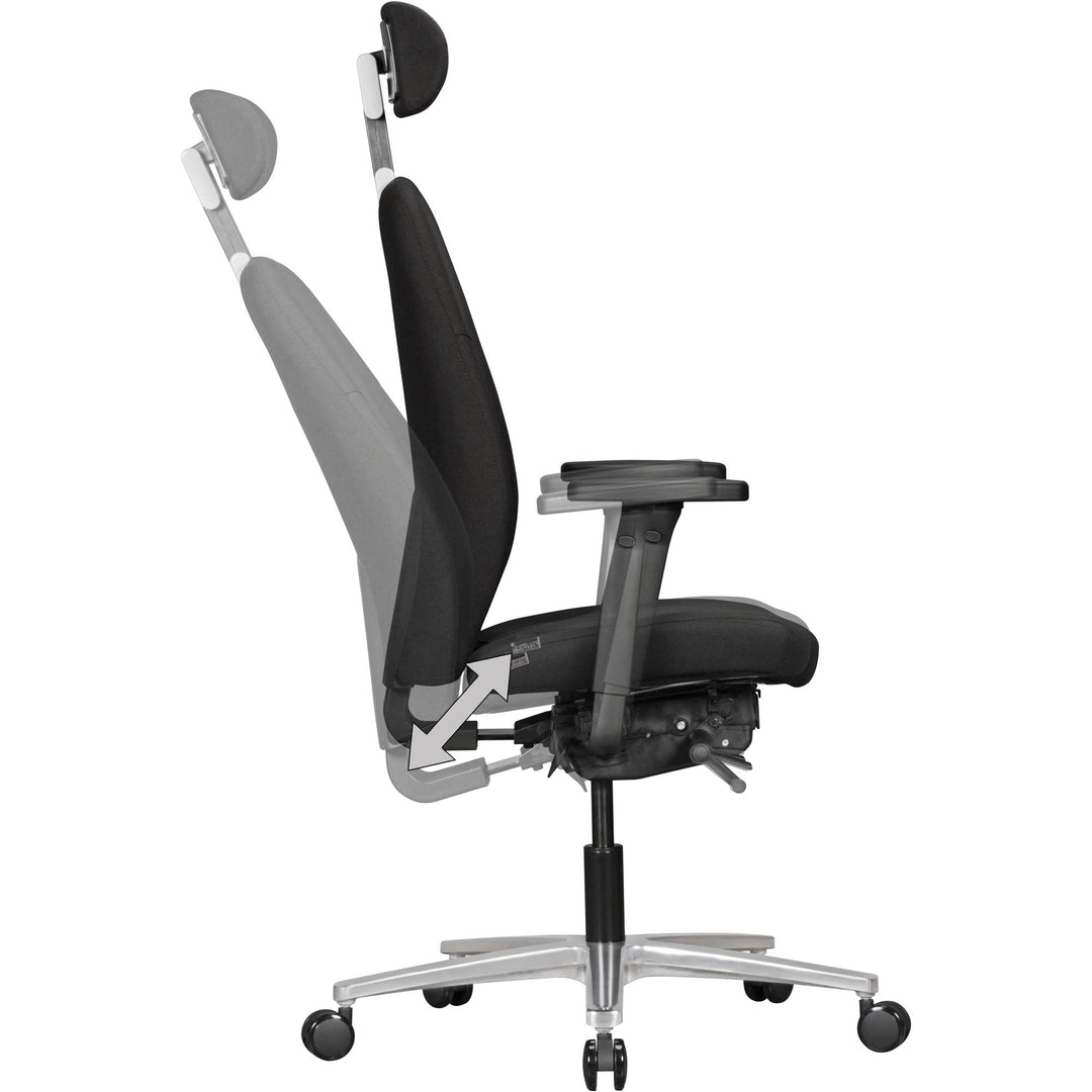 KADIMA DESIGN Ergonomischer Bürostuhl mit verstellbarer Rückenlehne und Armlehnen_Schwarz_#sku_BARSPM1.364#