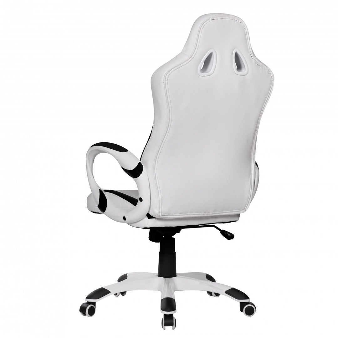 KADIMA DESIGN ENZA Chefsessel- Bequemer Racing-Sessel für produktives Arbeiten_Weiß_#sku_BARSPM1.212#
