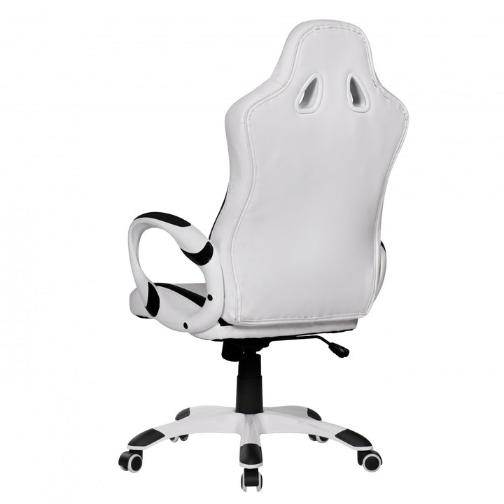 KADIMA DESIGN ENZA Chefsessel- Bequemer Racing-Sessel für produktives Arbeiten_Weiß_#sku_BARSPM1.212#