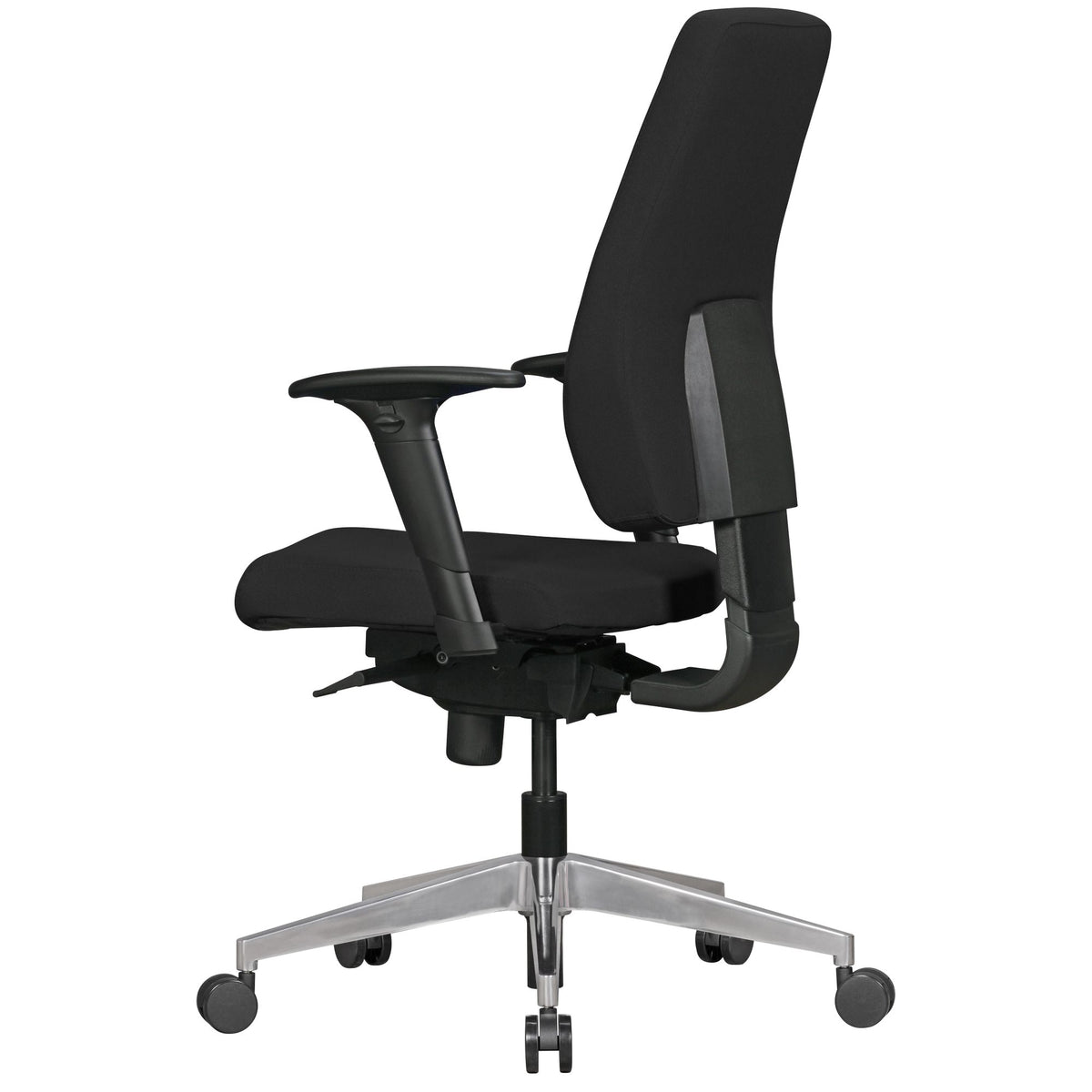 Bürostuhl Latina_ Ergonomisches Design_ Lendenwirbelstütze_ höhenverstellbare Armlehnen_ strapazierfähiger Stoff_ Aluminium-Fußkreuz - KADIMA DESIGN_Größe_ 70x63x135 cm_
