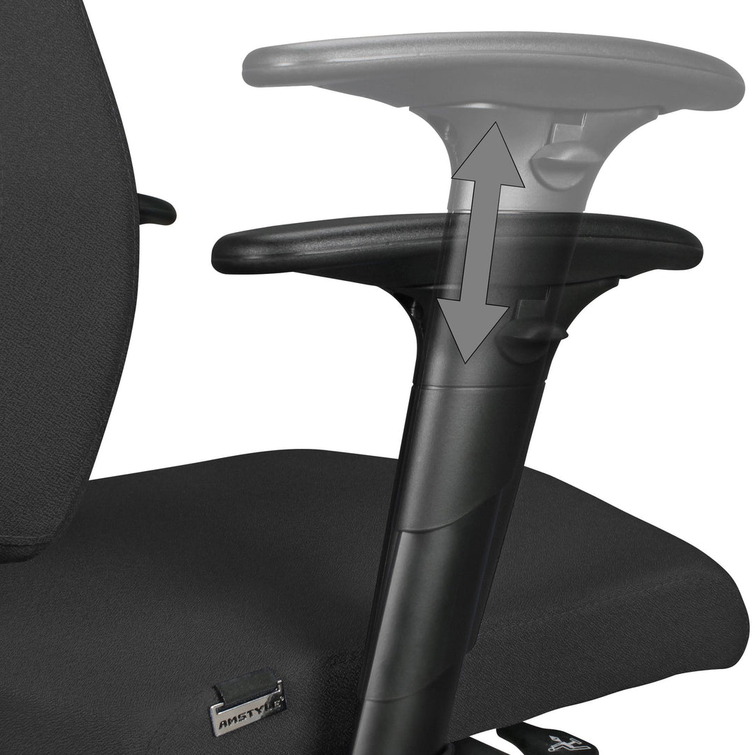 Bürostuhl Latina_ Ergonomisches Design_ Lendenwirbelstütze_ höhenverstellbare Armlehnen_ strapazierfähiger Stoff_ Aluminium-Fußkreuz - KADIMA DESIGN_Größe_ 70x63x119 cm_