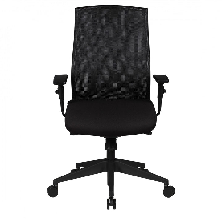 Bürostuhl Parma_ Netzrückenlehne_ 3-Punkt Synchronmechanik_ Nylon-Fußkreuz_ 120 kg Belastbarkeit_ Teppichbodenrollen - KADIMA DESIGN_Größe_ 65x65x113 cm_
