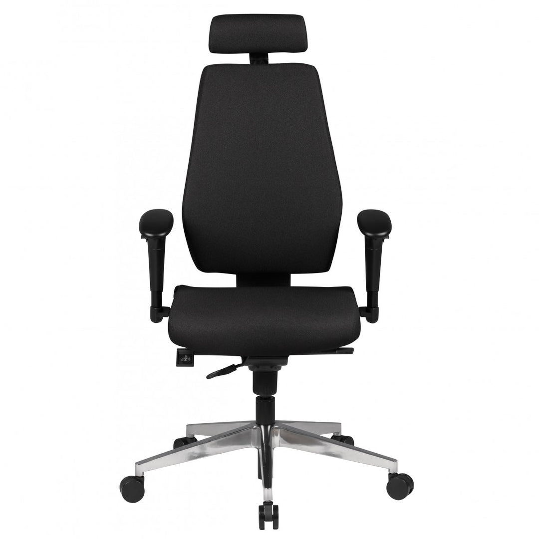 KADIMA DESIGN Luxus-Bürostuhl "Komfort Plus" mit höhenverstellbarer Kopfstütze- Ergonomisch & strapazierfähig_Schwarz_#sku_BARSPM1.279#