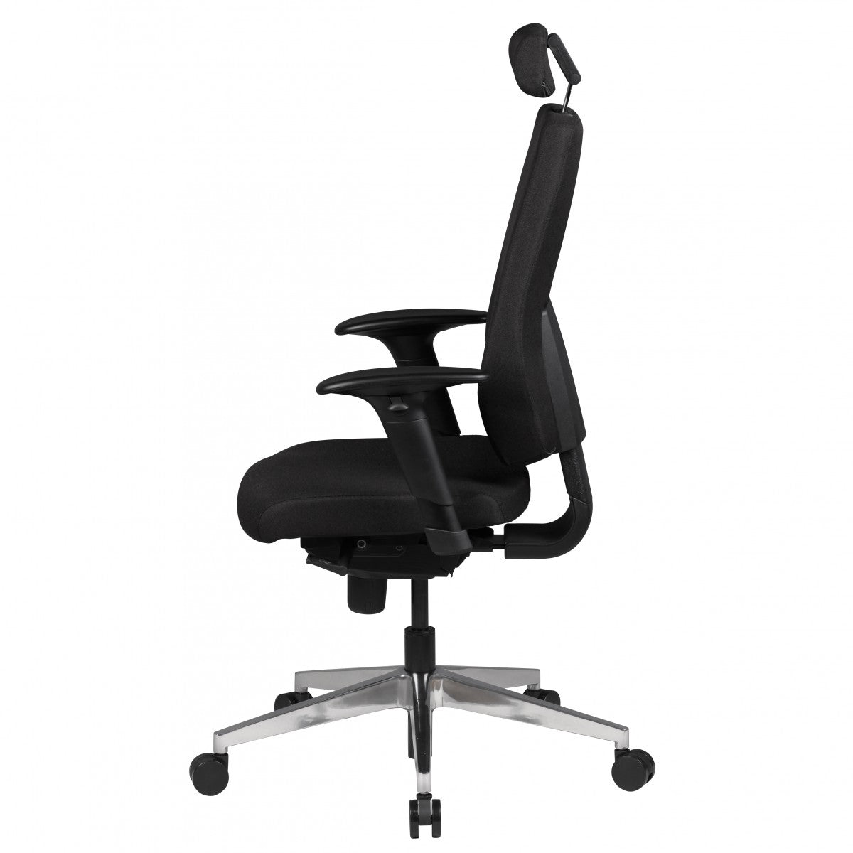 Luxus-Bürostuhl "Komfort Plus"  Ergonomische Rückenlehne  verstellbare Sitz-/Rückenneigung  Kopfstütze  strapazierfähiger Stoff  Aluminium-Fußkreuz - KADIMA DESIGN Größe  70x60x141 cm