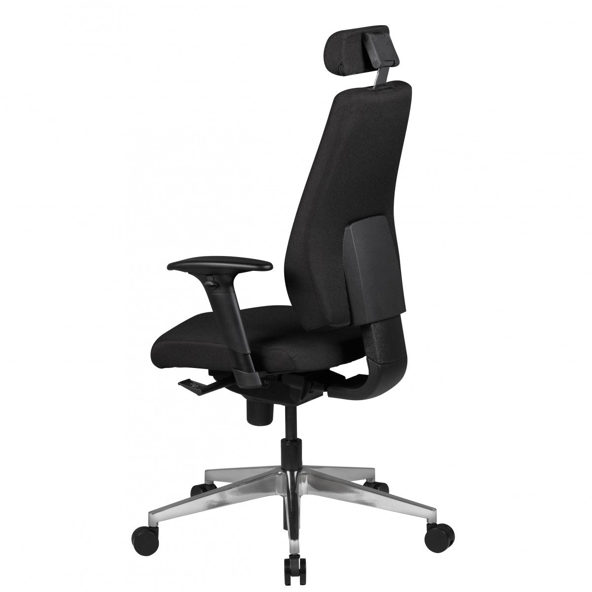 Luxus-Bürostuhl "Komfort Plus"_ Ergonomische Rückenlehne_ verstellbare Sitz-/Rückenneigung_ Kopfstütze_ strapazierfähiger Stoff_ Aluminium-Fußkreuz - KADIMA DESIGN_Größe_ 70x60x141 cm_