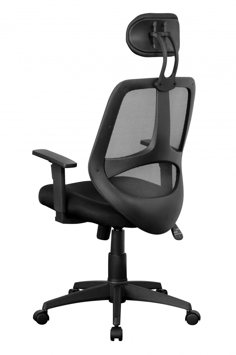 Komfortabler Bürostuhl  Ergonomisches Design  verstellbare Kopfstütze/Armlehnen  Netzbezug  120 kg Belastbarkeit - KADIMA DESIGN Größe  61x57x127 cm