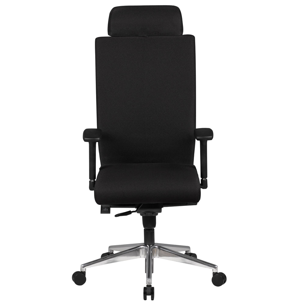 KADIMA DESIGN Alegro Chefsessel - Hochwertiger Bürostuhl mit Stoffbezug und ergonomischem Design_Schwarz_#sku_BARSPM1.270#