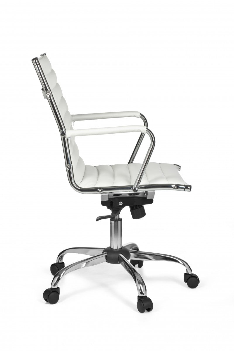 KADIMA DESIGN Chefsessel SENA Leder Optik - Schreibtischstuhl mit Armlehnen und wippbarer Rückenlehne für ergonomisches Sitzen_60x57x101_#sku_BARSPM1.108#
