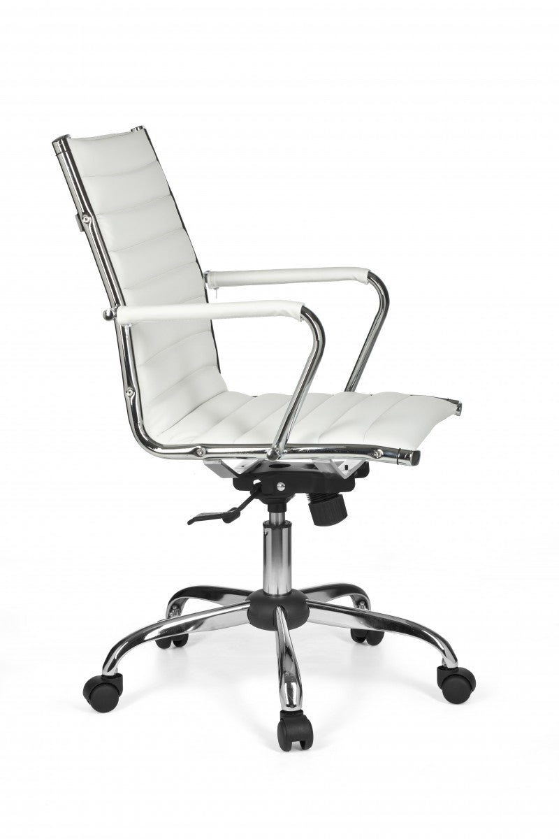 KADIMA DESIGN Chefsessel SENA Leder Optik - Schreibtischstuhl mit Armlehnen und wippbarer Rückenlehne für ergonomisches Sitzen_60x57x101_#sku_BARSPM1.108#