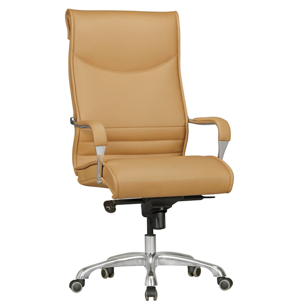 Chefsessel VENGA_ XXL_ ergonomisch_ Kunstleder_ höhenverstellbar_ 150 kg Belastbarkeit_ Schwarz/Caramel - KADIMA DESIGN_Farbe_ Braun_ Größe_ 61x60x126 cm_