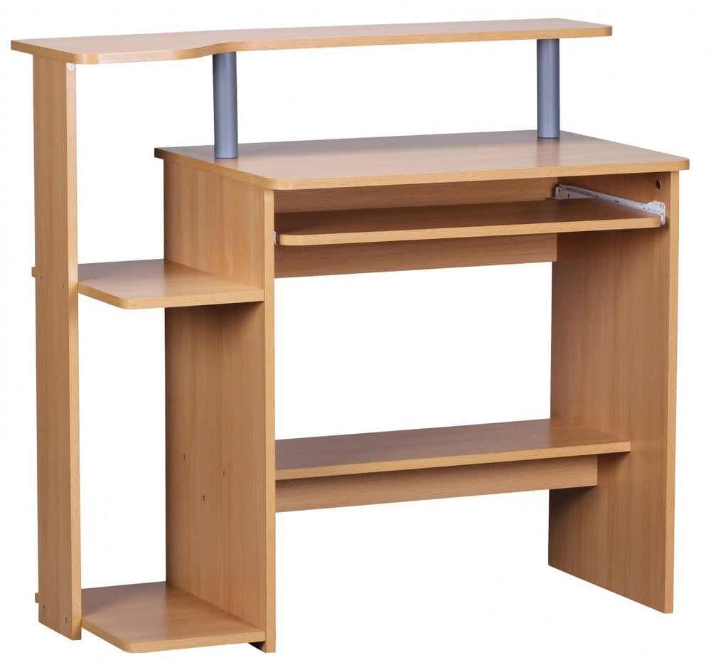 Computertisch ELBTRAUM_ Intelligenter Tastaturauszug_ Großzügige Arbeitsfläche_ Sonoma-Farbe_ Langlebig und Pflegeleicht - KADIMA DESIGN_Farbe_ Braun_ Größe_ 94x48x90 cm_