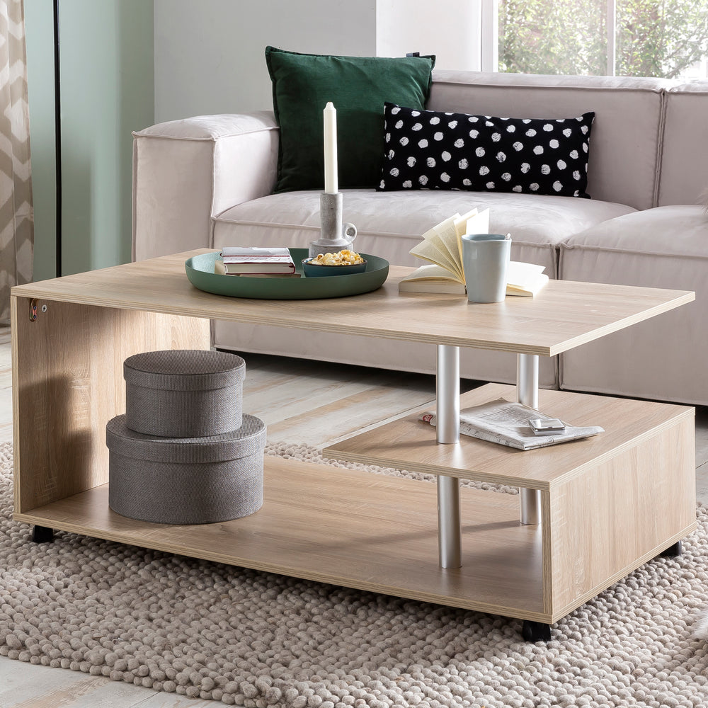 Couchtisch &quot;Eleganza&quot;_ Stilvoll_ geräumige Ablageflächen_ Melaminharzbeschichtung - KADIMA DESIGN_Größe_ 105x60x48 cm_