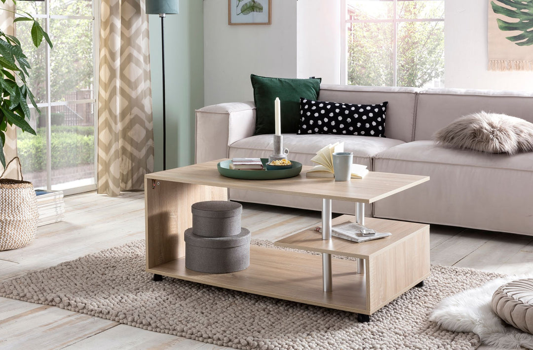 Couchtisch &quot;Eleganza&quot;_ Stilvoll_ geräumige Ablageflächen_ Melaminharzbeschichtung - KADIMA DESIGN_Größe_ 105x60x48 cm_
