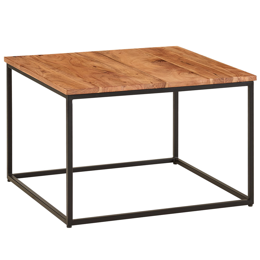 Couchtisch Industrial_ Akazienholz &amp; Eisengestell_ Handgefertigt - KADIMA DESIGN_Größe_ 60x60x41 cm_