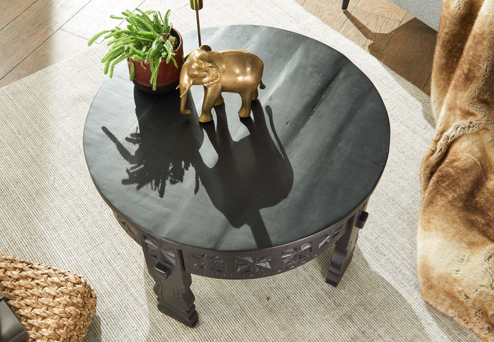 Orientalischer Couchtisch_ Schwarz lackiertes Massivholz_ Handgefertigt - KADIMA DESIGN_Größe_ 60x60x36 cm_