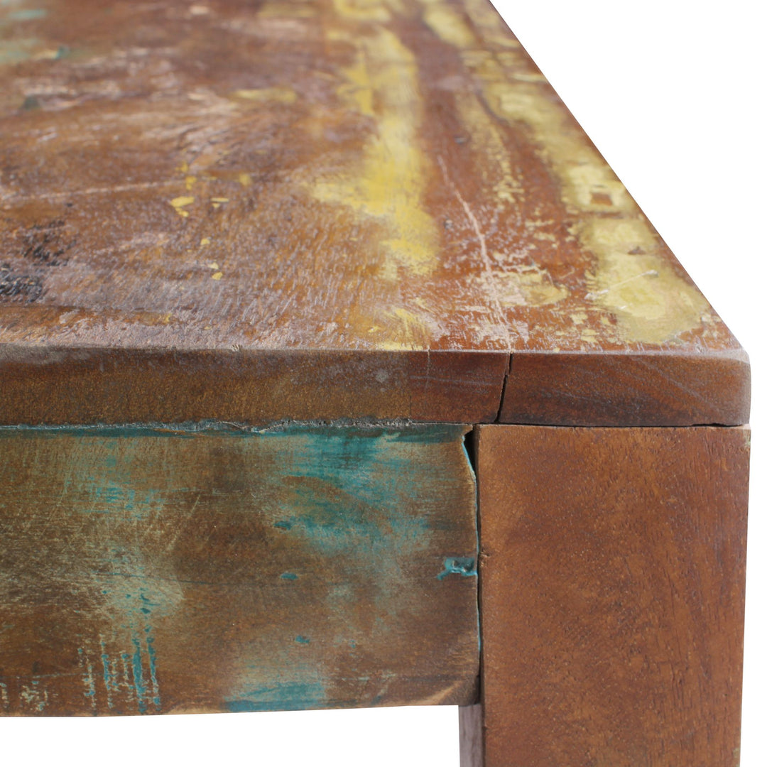 Rustikaler Couchtisch_ Recyceltes Mango-Holz_ Shabby-Chic-Design_ robust_ Klarlack-Beschichtung_ große Tischplatte - KADIMA DESIGN_Farbe_ Braun_ Größe_ 60x60x47 cm_