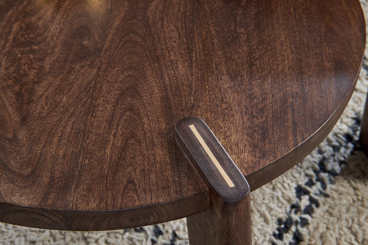 KADIMA DESIGN 2er Set Couchtische aus Mango Massivholz HELEN – Modernes Design mit Holzmaserung_Braun_#sku_BARWL6.345#