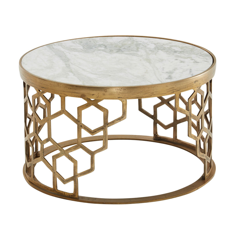 KADIMA DESIGN Couchtisch "Marble" - Luxuriöser Marmor- und Metalltisch für stilvolle Wohnzimmer_Weiß_#sku_BARWL6.630#
