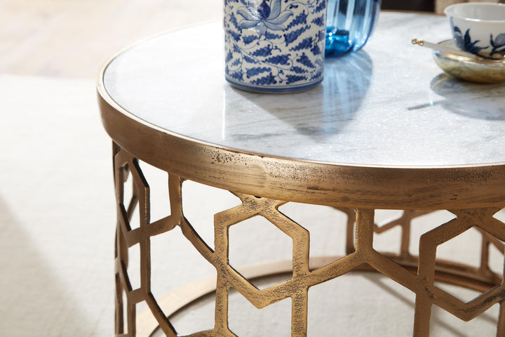 Couchtisch &amp;quot;Marble&amp;quot;_ luxuriöser Marmor-Metalltisch_ 60x60x36 cm_ stilvolles Wohnzimmer-Design - KADIMA DESIGN_Größe_ 60x60x36 cm_