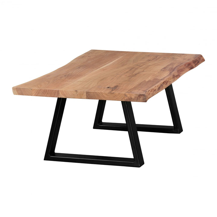 Couchtisch Massivholz Akazie - Modernes Design_ Einzigartige Maserung_ Handgefertigt_ Einfache Montage_ KADIMA DESIGN_Größe_ 115x60x40 cm_
