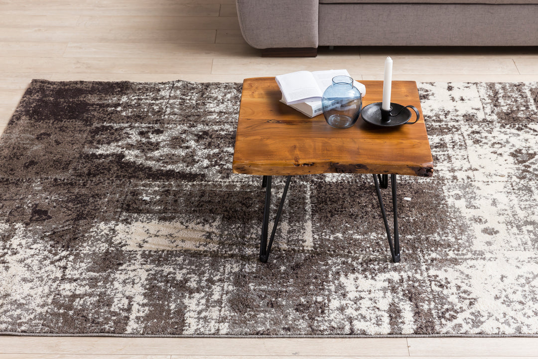 Massivholz Couchtisch mit Baumkante_ Sheesham_ Haarnadelbeine - Stilvoll &amp; Naturverbunden - KADIMA DESIGN_Größe_ 56x51x38 cm_