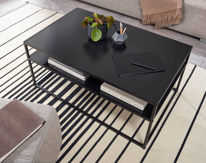 Couchtisch &amp;quot;Modern Edge&amp;quot;_ Robuster Industrial-Stil Wohnzimmertisch mit Stauraum - KADIMA DESIGN_Größe_ 100x60x45 cm_