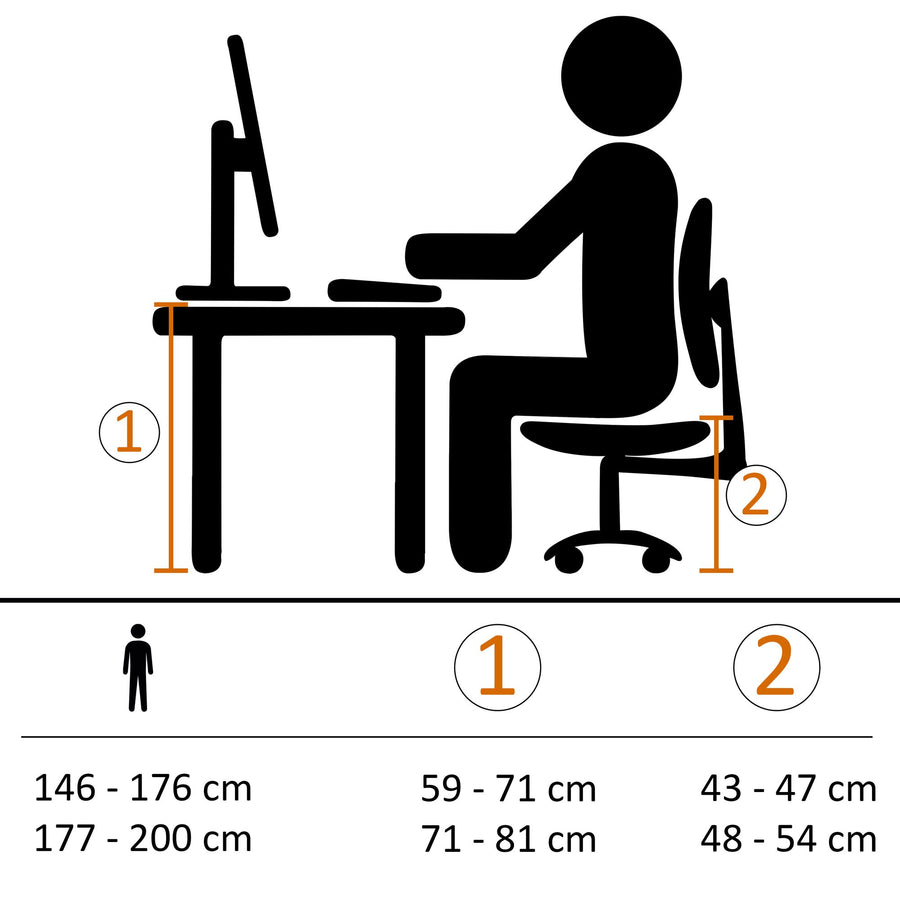Bürodrehstuhl Jeansoptik_ Modernes Design_ weiche Polsterung_ Wippmechanik_ Nacken- und Kopfunterstützung_ großes Fußkreuz_ 120 kg Belastbarkeit - KADIMA DESIGN_Größe_ 69x65x122 cm_