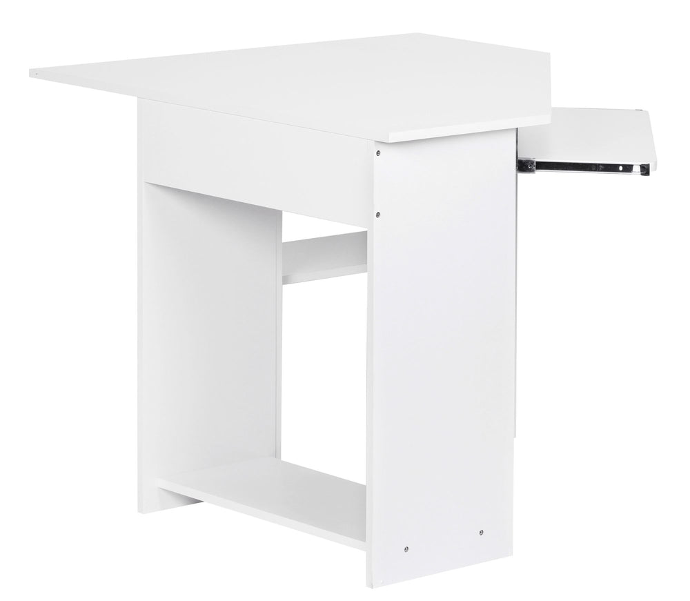 Eckschreibtisch Computertisch Marsell_ Modern_ Ablage_ Tastaturauszug_ Spanplatte - KADIMA DESIGN_Größe_ 94x48x90 cm_