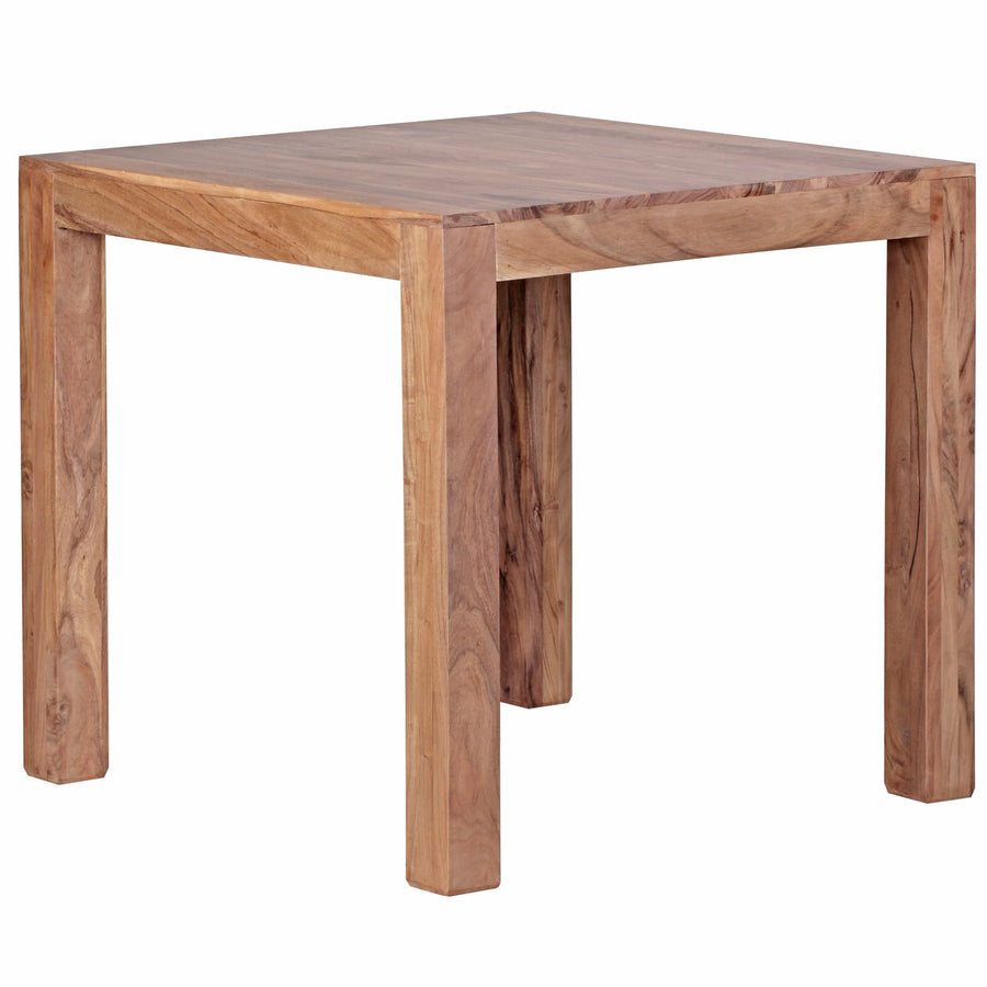 Esstisch NAKO Massiv_ Quadratisch_ 80x80 cm_ Akazienholz_ einfach zu pflegen_ stabil - KADIMA DESIGN_Farbe_ Beige_ Größe_ 80x80x76 cm_