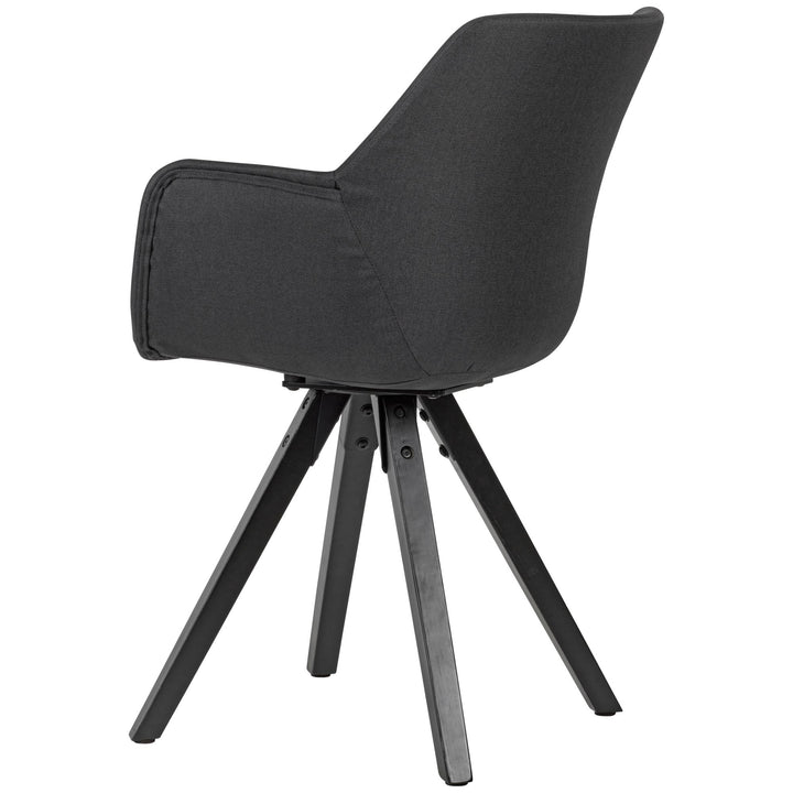 Esszimmerstuhl-Set ESENZIA_ Moderne Design_ Stoffbezug_ Armlehnen_ Filzgleiter_ verschiedene Farben und Größen - KADIMA DESIGN_Farbe_ Schwarz_ Material_ Stoff_ Größe_ 54x58x85 cm_