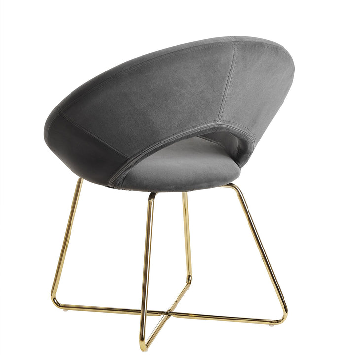 Esszimmerstuhl NETO_ Samtbezug_ Metallbeine_ 57x83x60 cm_ Kunststoffnoppen_ Hellgrau/Beige/Rosa/Dunkelgrau - KADIMA DESIGN_Farbe_ Anthrazit_ Größe_ 60x57x83 cm_