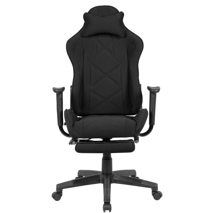 Gaming Schreibtischstuhl TEMPO_ Racing Design_ einstellbare Rückenlehne_ ausziehbare Fußstütze - KADIMA DESIGN_Größe_ 103x70x130 cm_