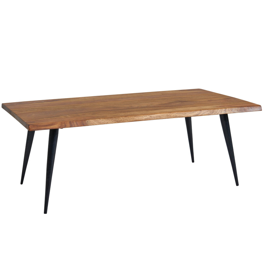 Sheesham Couchtisch_ Massivholz_ Baumkante_ Metallgestell_ 110x60x40 cm_ Handgefertigt mit Schutzlack - KADIMA DESIGN_Größe_ 110x60x40 cm_